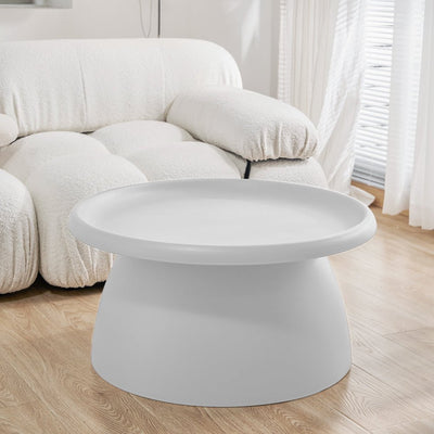 ArtissIn Coffee Table Mushroom Nordic Round Large Side Table 70CM White Payday Deals