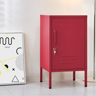 ArtissIn Metal Locker Storage Shelf Filing Cabinet Cupboard Bedside Table Pink Payday Deals