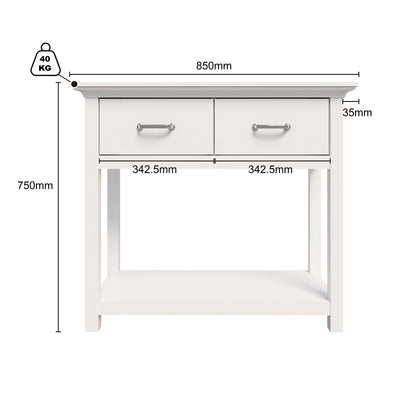 Ashford Console Table White 2-Drawer Entryway Hallway Side Table Payday Deals