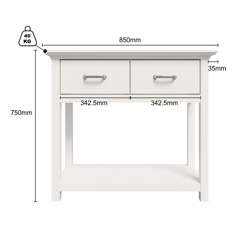 Ashford Console Table White 2-Drawer Entryway Hallway Side Table Payday Deals