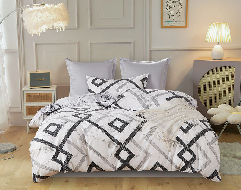 Ashwin King Size Quilt Doona Duvet Cover Set Payday Deals