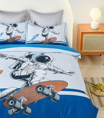 Astronaut Kids Quilt Cover Set - King Single Size Payday Deals