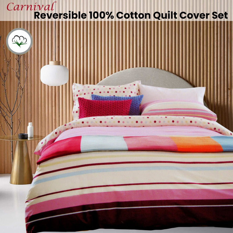 Atmosphere Carnival Reversible Quilt Cover Set King Payday Deals