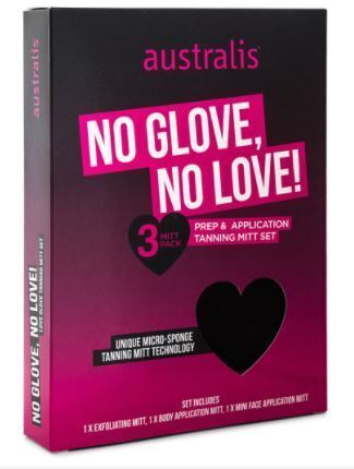 Australis Pk3 No Glove No Love Prep & Application Tanning Mitt Set