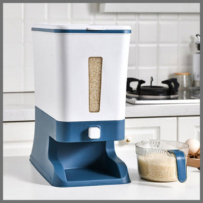 Auto Grain Case Cereal Dispenser Storage Box Kitchen Food Rice Container Cup Payday Deals