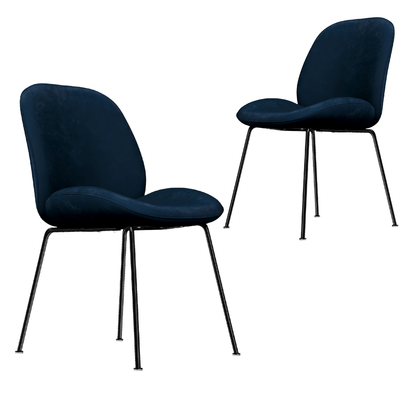 Avery Classic Blue Velvet Dining Chair Set of 2