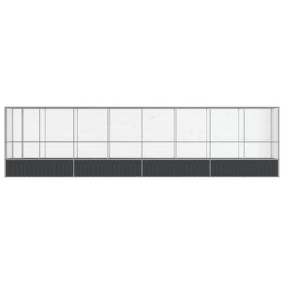 Aviary with Extension Silver 834.5x107x212 cm Steel Payday Deals