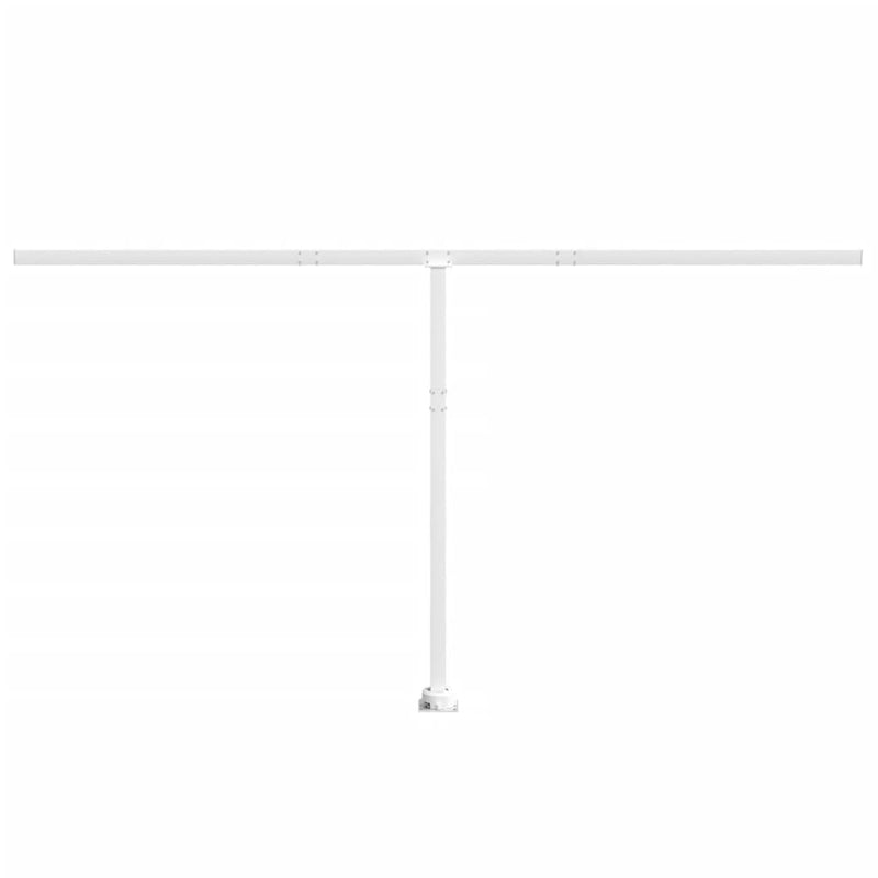 Awning Post Set White 450x245 cm Iron Payday Deals