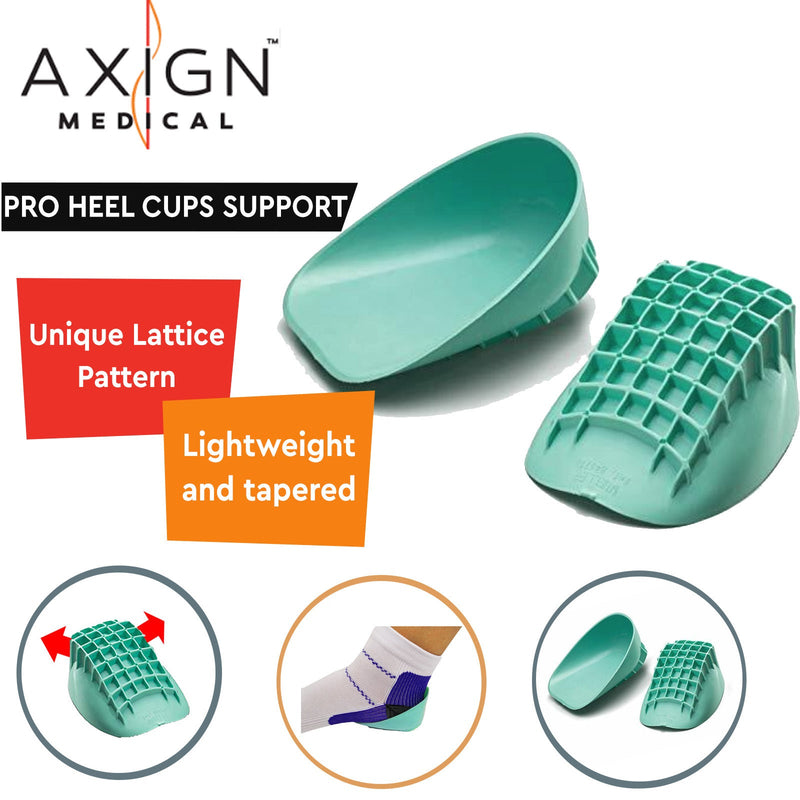Axign Medical Pro Heel Cups Support Orthotic Insole Plantar Fasciitis Shock Absorption Payday Deals