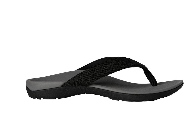 AXIGN Premium Orthotic Arch Support Flip Flops Sandal Thongs Archline - Grey/Black Payday Deals