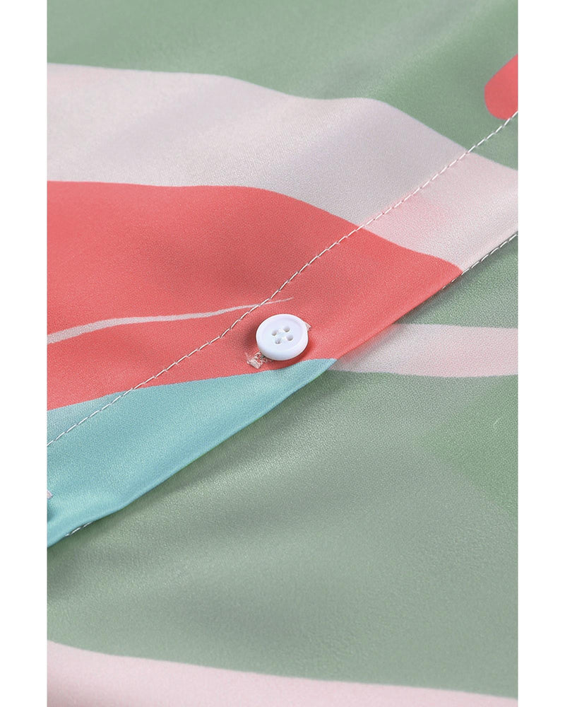 Azura Exchange Abstract Print Cuffed Sleeve Shirt - 2XL Payday Deals
