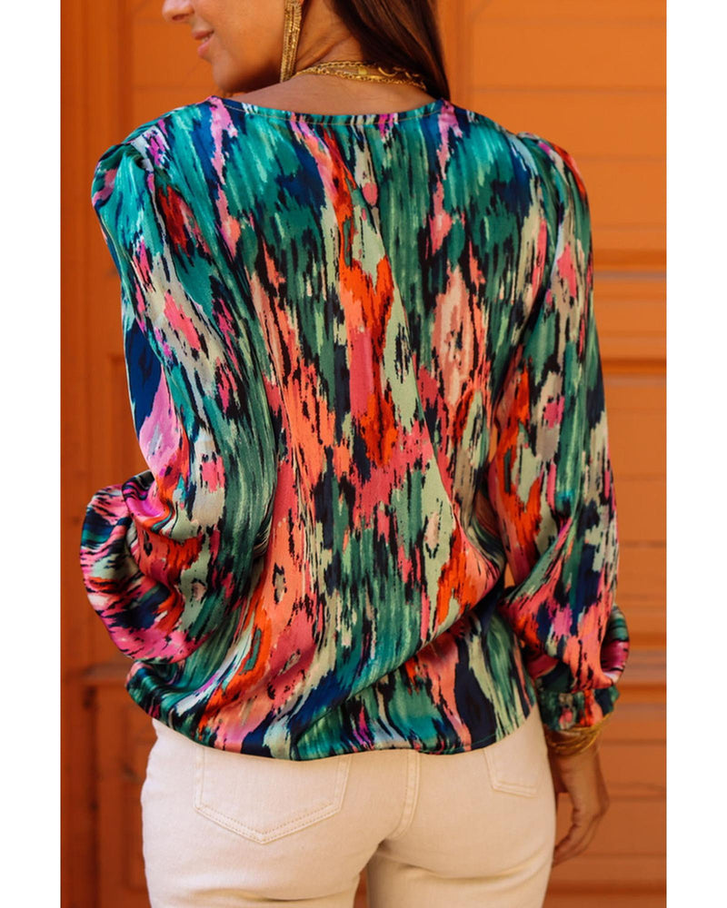 Azura Exchange Abstract Print Long Sleeve Shirt - L Payday Deals