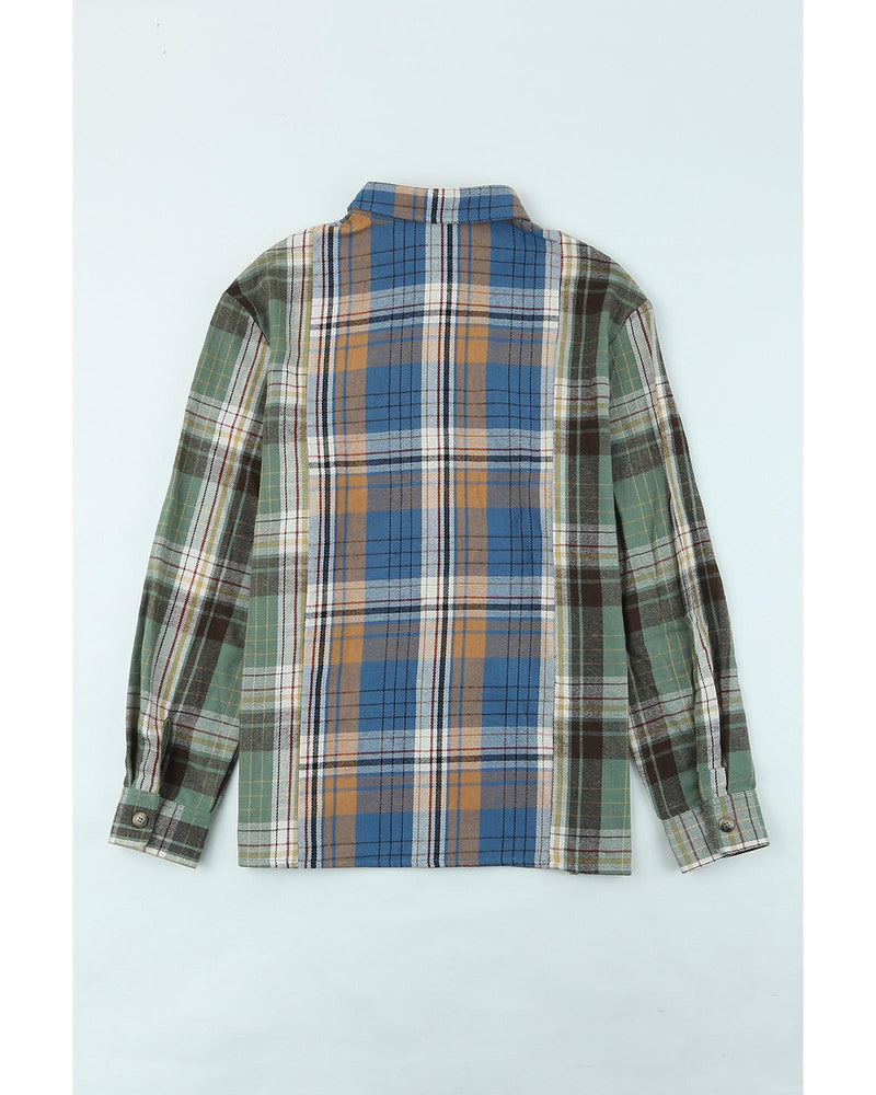 Azura Exchange Button Up Plaid Shacket - S Payday Deals
