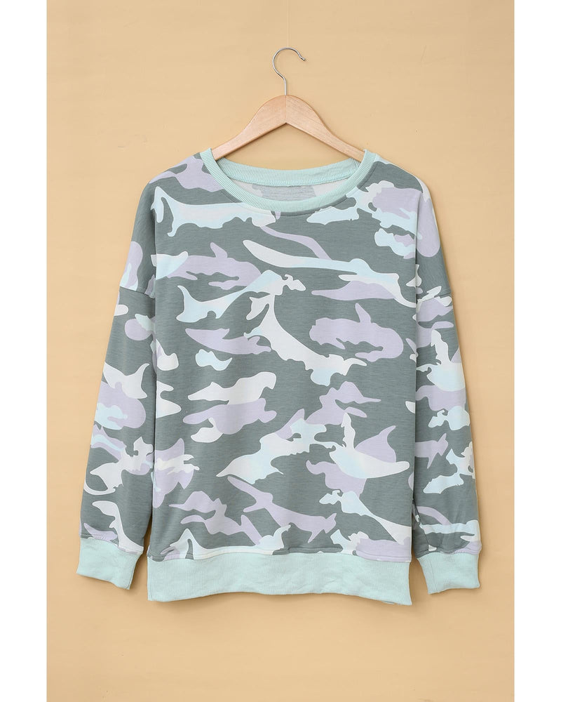 Azura Exchange Camouflage Pullover Sweatshirt with Slits - 2XL Payday Deals