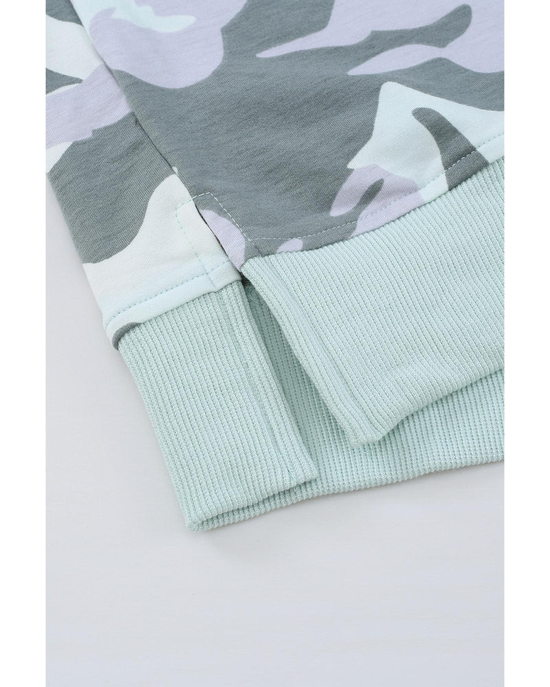 Azura Exchange Camouflage Pullover Sweatshirt with Slits - L Payday Deals