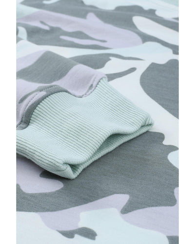 Azura Exchange Camouflage Pullover Sweatshirt with Slits - L Payday Deals