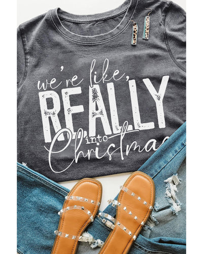 Azura Exchange Christmas Graphic Print T-Shirt - M Payday Deals