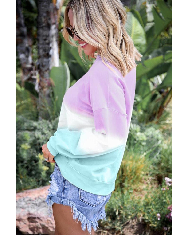 Azura Exchange Color Block Tie Dye Pullover Sweatshirt - L Payday Deals