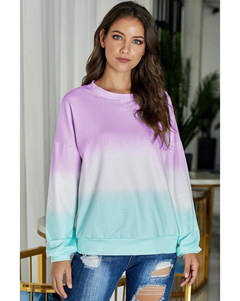Azura Exchange Color Block Tie Dye Pullover Sweatshirt - S Payday Deals