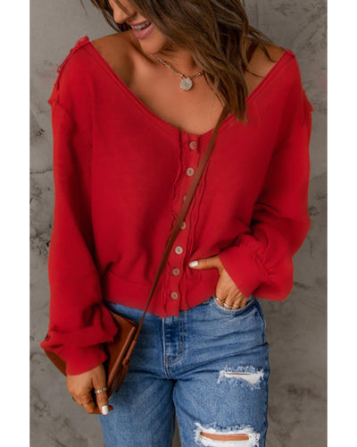 Azura Exchange Distressed Knit Patched Top - M Payday Deals