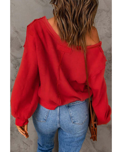 Azura Exchange Distressed Knit Patched Top - XL Payday Deals