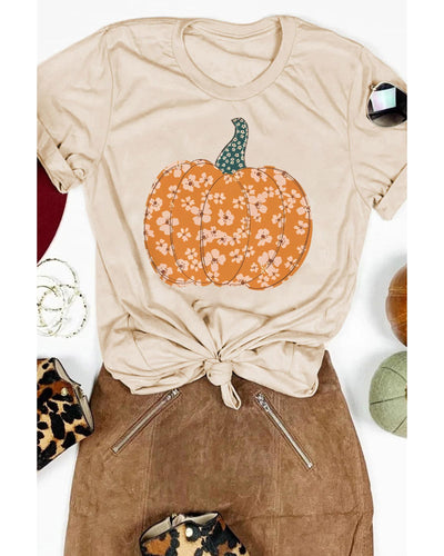 Azura Exchange Floral Pumpkin Graphic Tee - L Payday Deals