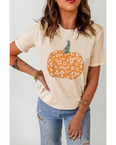 Azura Exchange Floral Pumpkin Graphic Tee - M Payday Deals