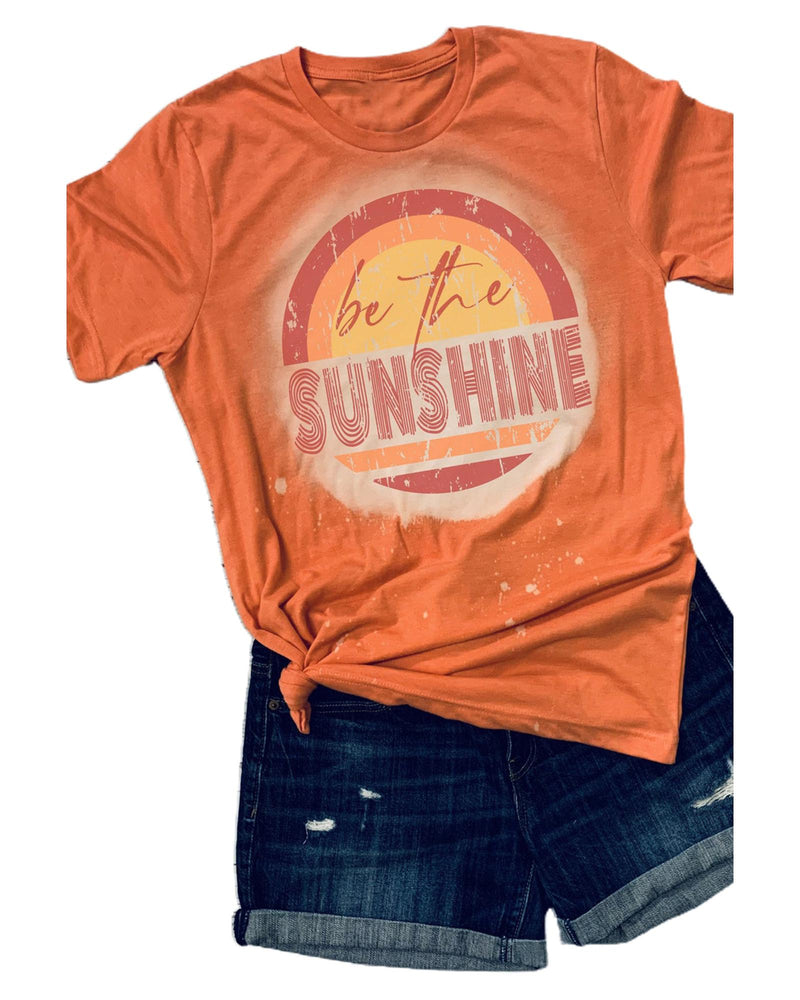 Azura Exchange Graphic Print Crewneck T-Shirt - Be The Sunshine - L Payday Deals