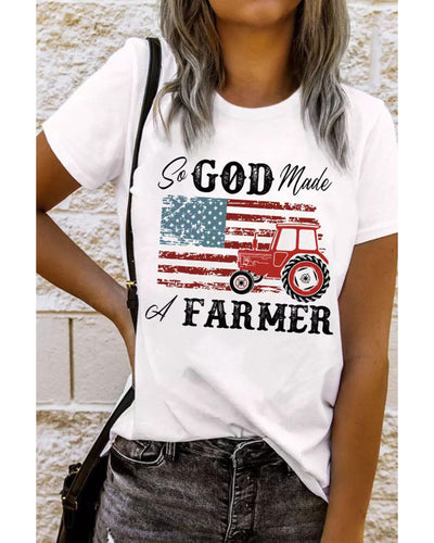 Azura Exchange Graphic Tee with a Farmer-inspired Design - L