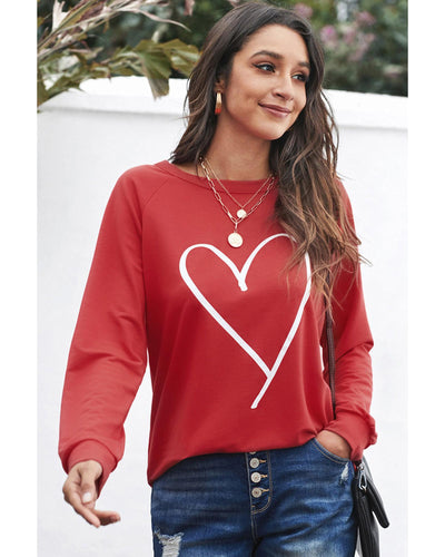 Azura Exchange Heart Graphic Sweatshirt - 2XL Payday Deals