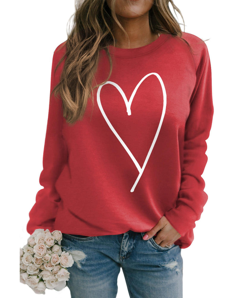 Azura Exchange Heart Graphic Sweatshirt - 2XL Payday Deals