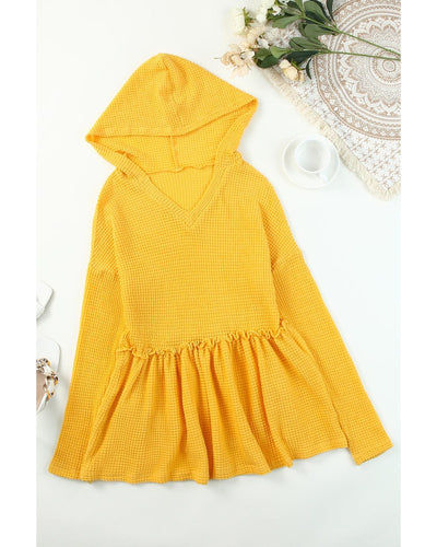Azura Exchange Hooded Flowy Top with Frill - L Payday Deals