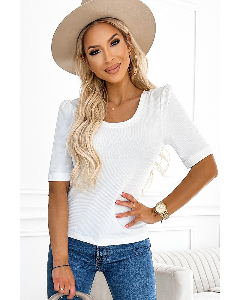 Azura Exchange Knit Ribbed Top - M Payday Deals