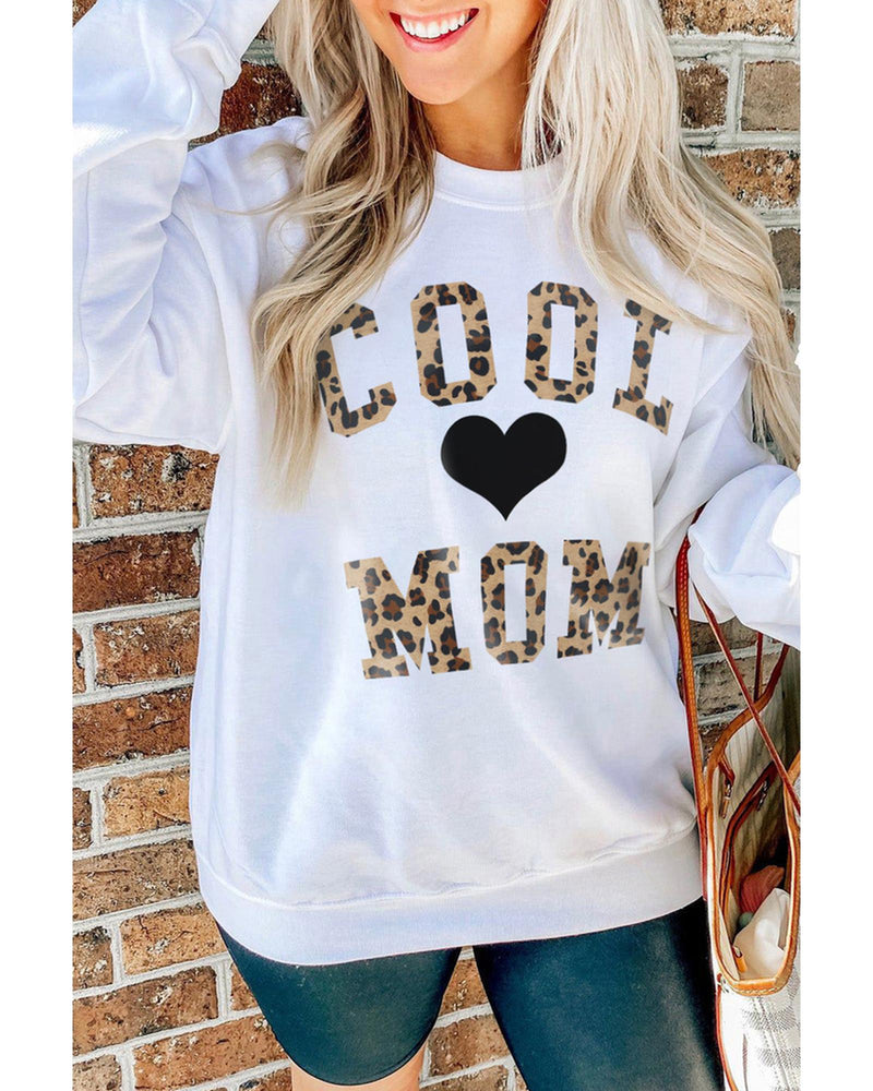 Azura Exchange Leopard Heart Print Pullover Sweatshirt - S Payday Deals