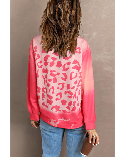 Azura Exchange Leopard Print Crew Neck Pullover Sweatshirt - XL Payday Deals