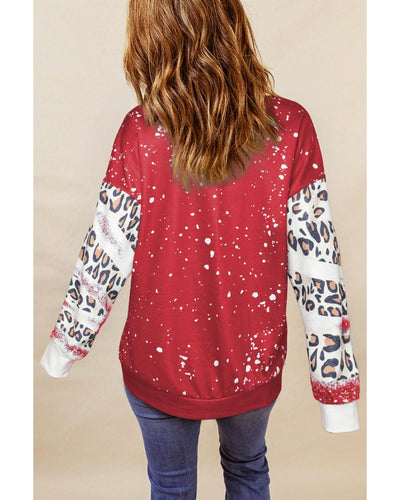 Azura Exchange Leopard Print Pullover Sweatshirt - S Payday Deals