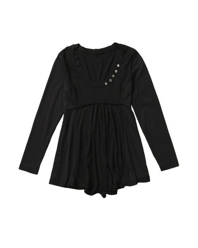 Azura Exchange Long Sleeve Buttons Babydoll Blouse - L Payday Deals