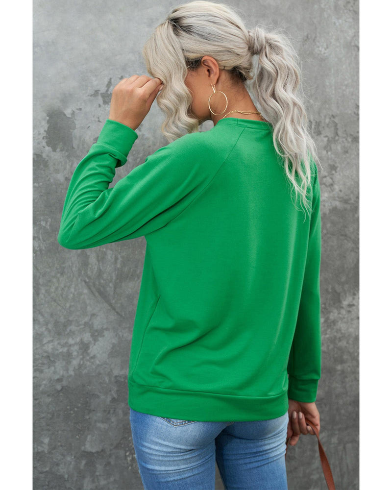 Azura Exchange Lucky Clover Print Graphic Sweatshirt - XL Payday Deals