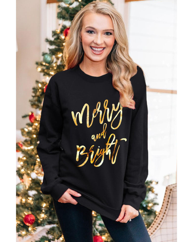 Azura Exchange Merry & Bright Print Sweatshirt - M Payday Deals