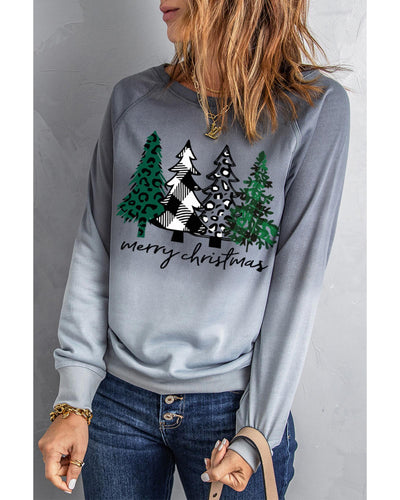 Azura Exchange Merry Christmas Tree Graphic Sweatshirt - L Payday Deals
