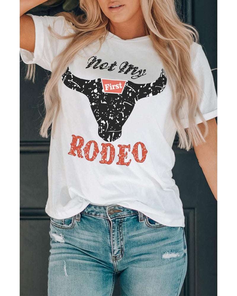 Azura Exchange Not My Rodeo Bull Graphic T-Shirt - M Payday Deals
