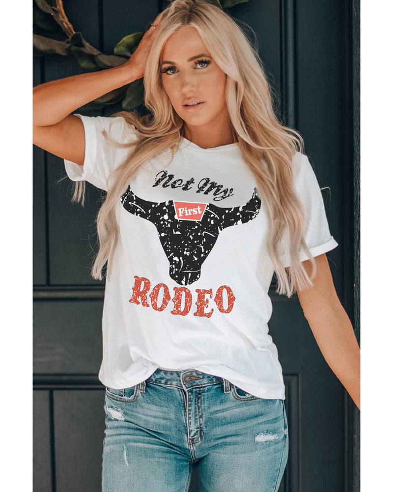 Azura Exchange Not My Rodeo Bull Graphic T-Shirt - M Payday Deals