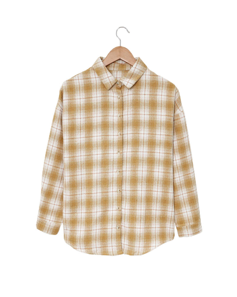 Azura Exchange Plaid Shirt with Turn Down Collar - M Payday Deals