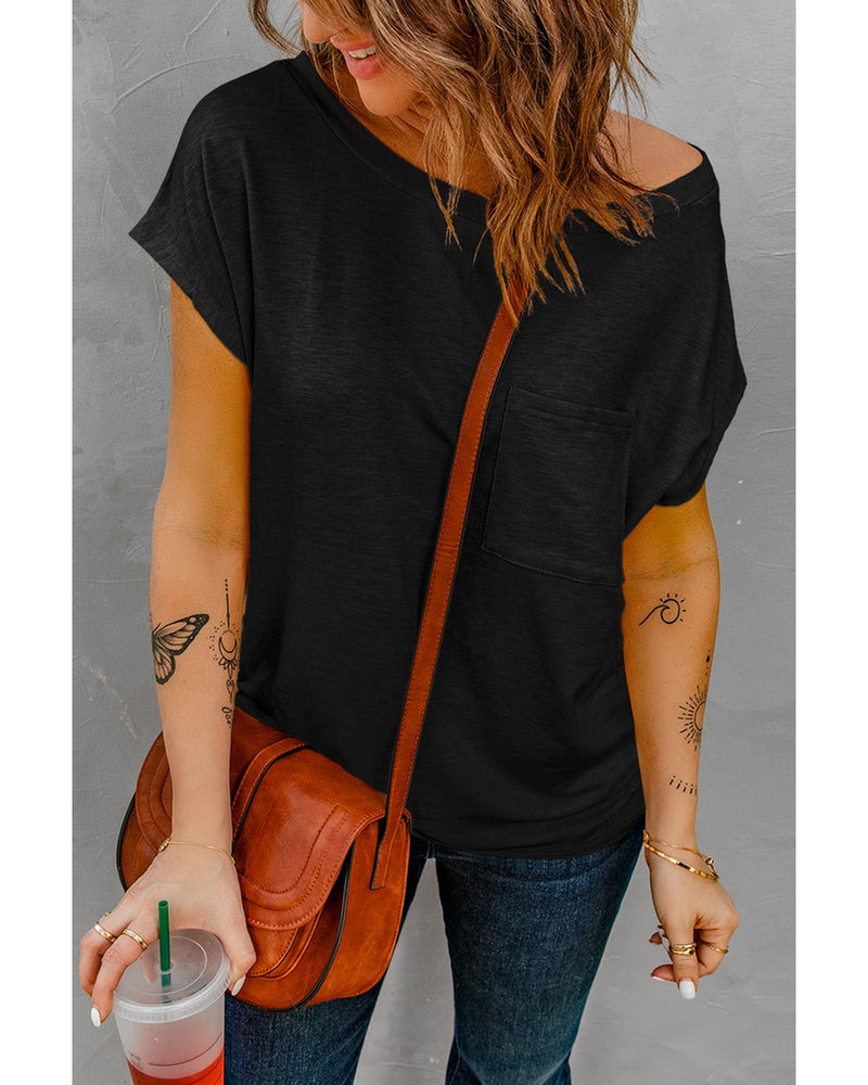 Azura Exchange Pocketed Tee with Side Slits - S Payday Deals