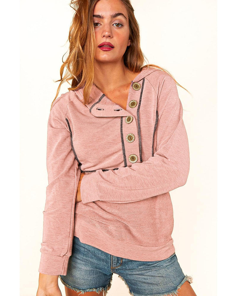 Azura Exchange Princess Line Out Seam Hoodie with Front Buttons - L Payday Deals