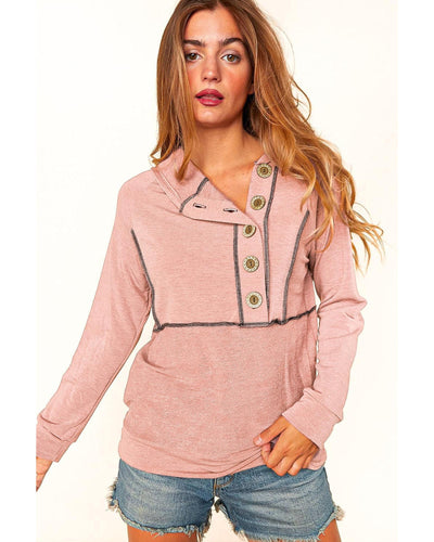 Azura Exchange Princess Line Out Seam Hoodie with Front Buttons - S Payday Deals