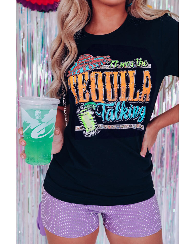 Azura Exchange Talking Tequila Graphic T-shirt - L Payday Deals