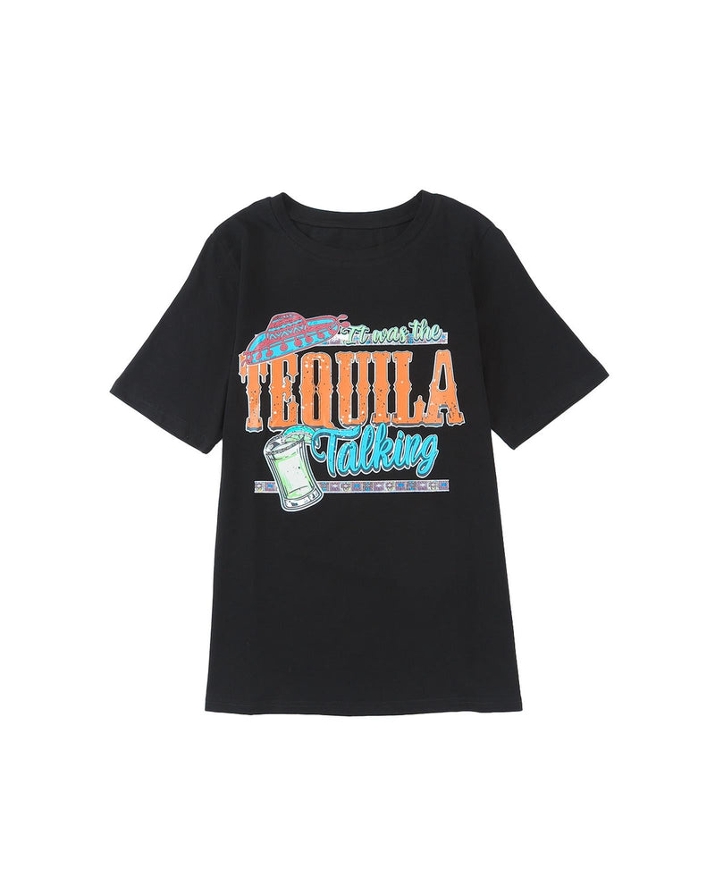 Azura Exchange Talking Tequila Graphic T-shirt - L Payday Deals
