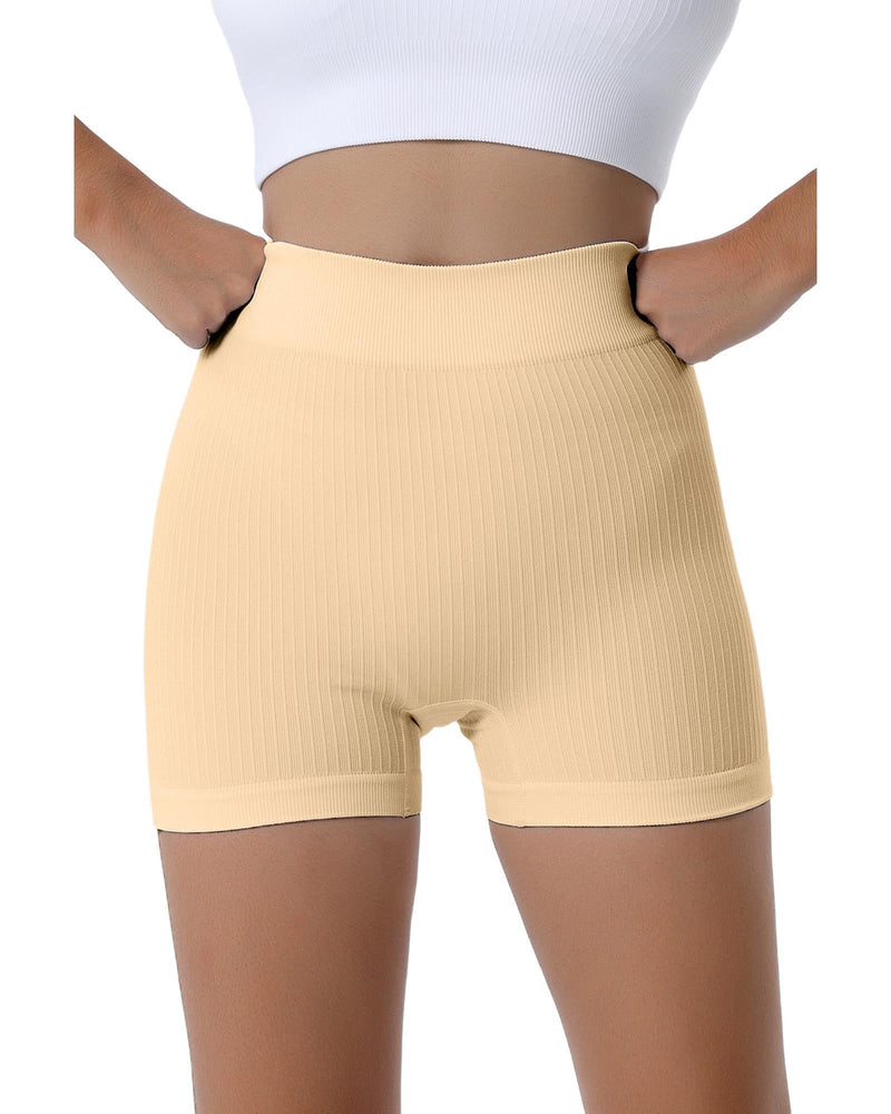Azura Exchange Textured Butt Lifting High Waist Yoga Shorts - L Payday Deals