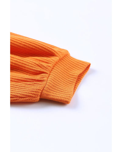 Azura Exchange V Neck Drop Shoulder Waffle Knit Top - XL Payday Deals